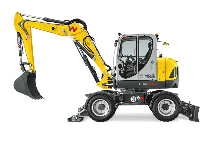 Mobilbagger Wacker Neuson EW 100 Allradlenkung » Baumaschinen Boneß GmbH